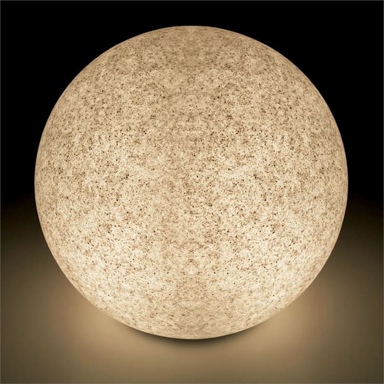Shinestone M Kugelleuchte Außenleuchte Gartenlampe 30cm Steinoptik 30 cm | Grau