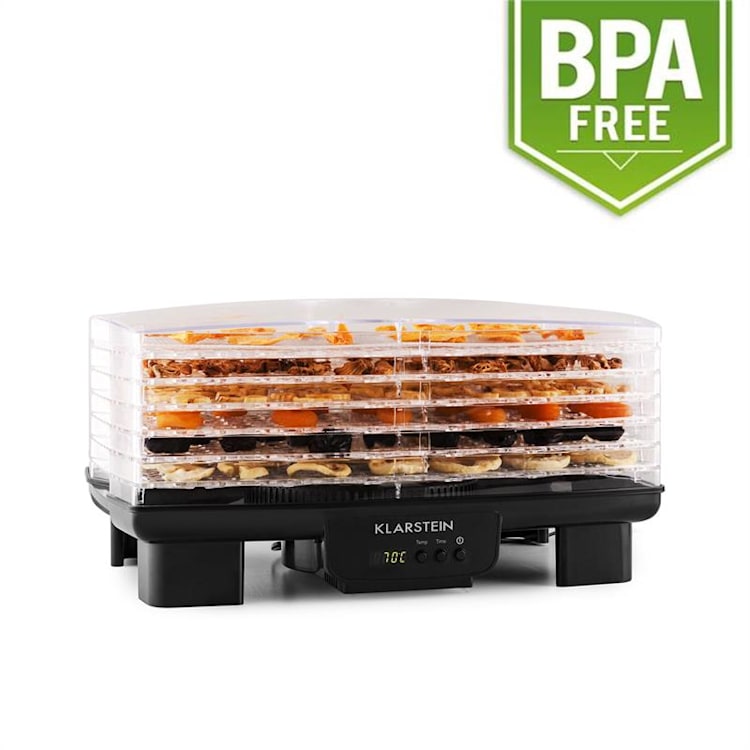 Bananarama Klarstein Desidratador Secador de Alimentos 550W 6 Níveis Preto Preto