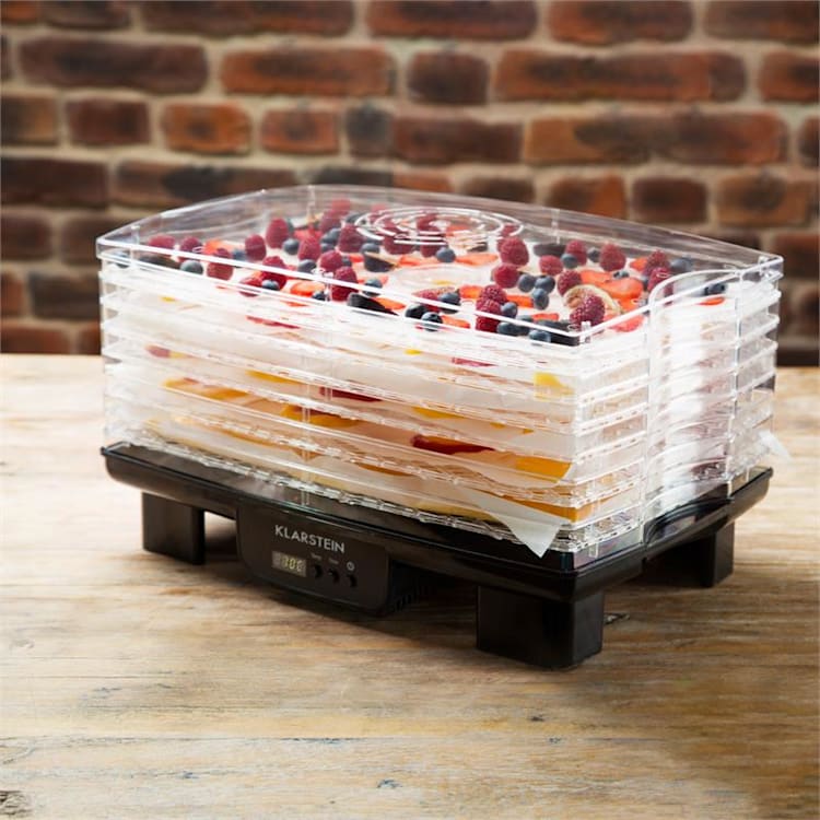 Bananarama Klarstein Desidratador Secador de Alimentos 550W 6 Níveis Preto Preto