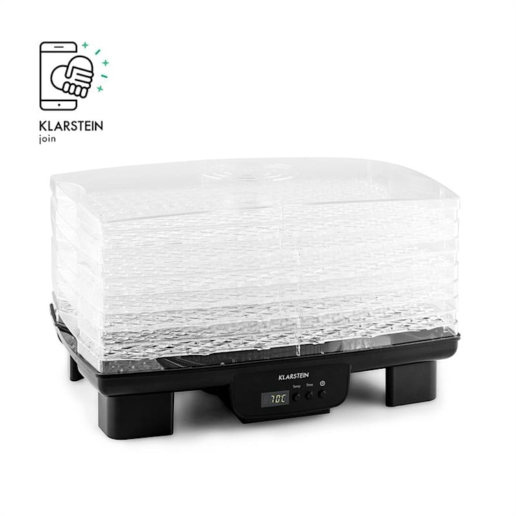 Bananarama Klarstein Desidratador Secador de Alimentos 550W 6 Níveis Preto Preto
