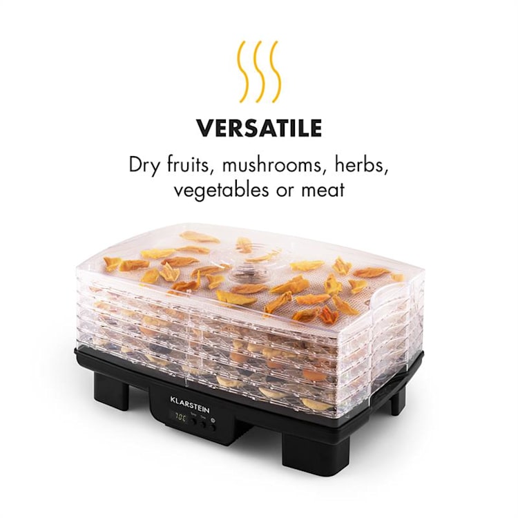 Bananarama Klarstein Desidratador Secador de Alimentos 550W 6 Níveis Preto Preto