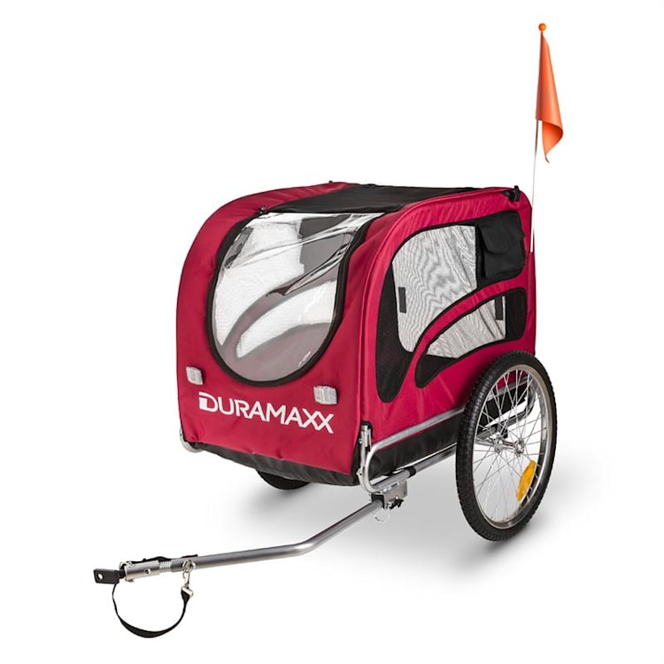 King Rex Rijwielaanhanger Hondenaanhanger 250 l 40 kg Stalen buizen Rood