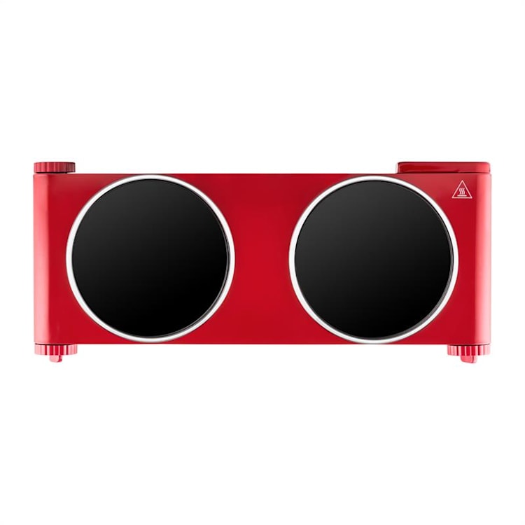 Captain Cook² Doppel-Kochplatte Infrarot 2400W Edelstahl rot Rot