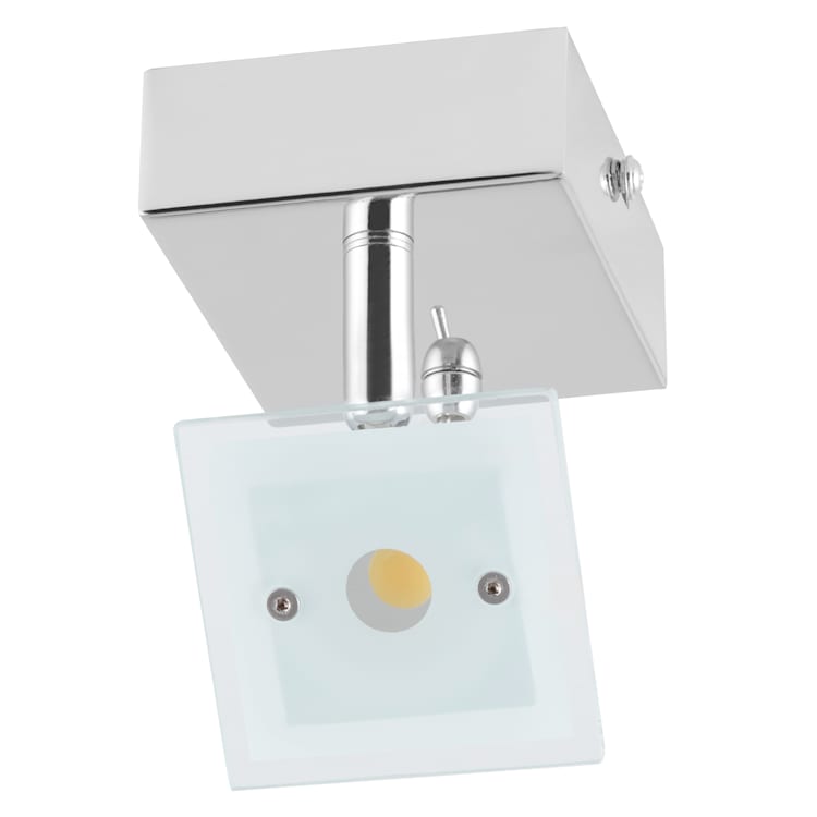 Vegard 1, 5 W, 400 lm, bodová lampa, LED, otočná, výkyvná, chrom, sklo