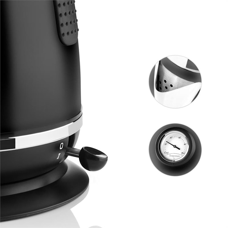 Aquavita Chalet Kettle Matte Black 1.7L 2200W Black