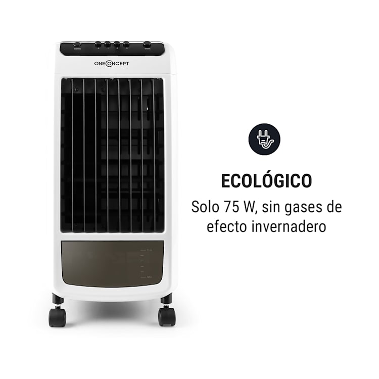 Carribean Blue Climatizador evaporativo, humidificador de aire y ventilador de 400 m³/h Negro Negro