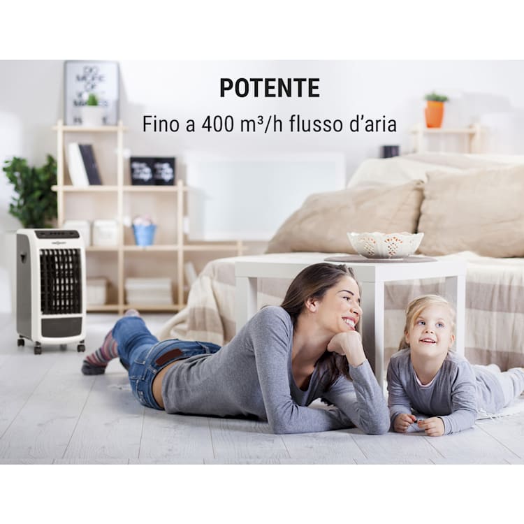 Carribean Blue raffrescatore evaporativo umidificatore ventilatore 400m³/h nero Nero