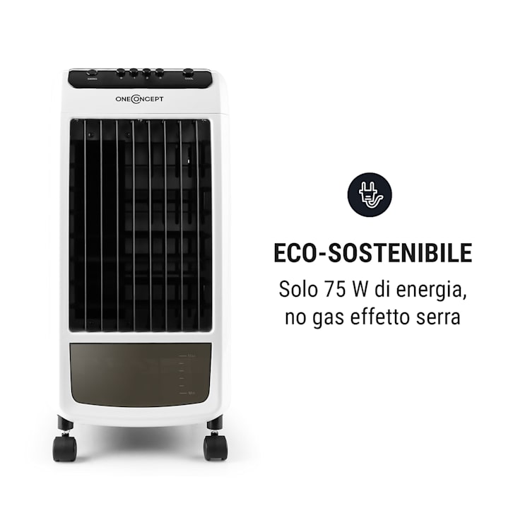 Carribean Blue raffrescatore evaporativo umidificatore ventilatore 400m³/h nero Nero