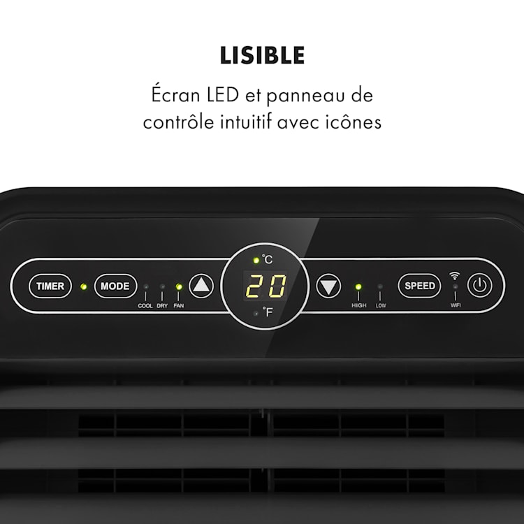 Climatiseur mobile 3 en 1 Metrobreeze 9 New York City 9.000 BTU | Noir