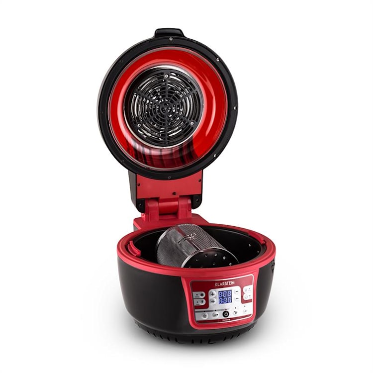VitAir Turbo friteuse à air chaud 1400W grill cuisson 9L - rouge/noir Rouge