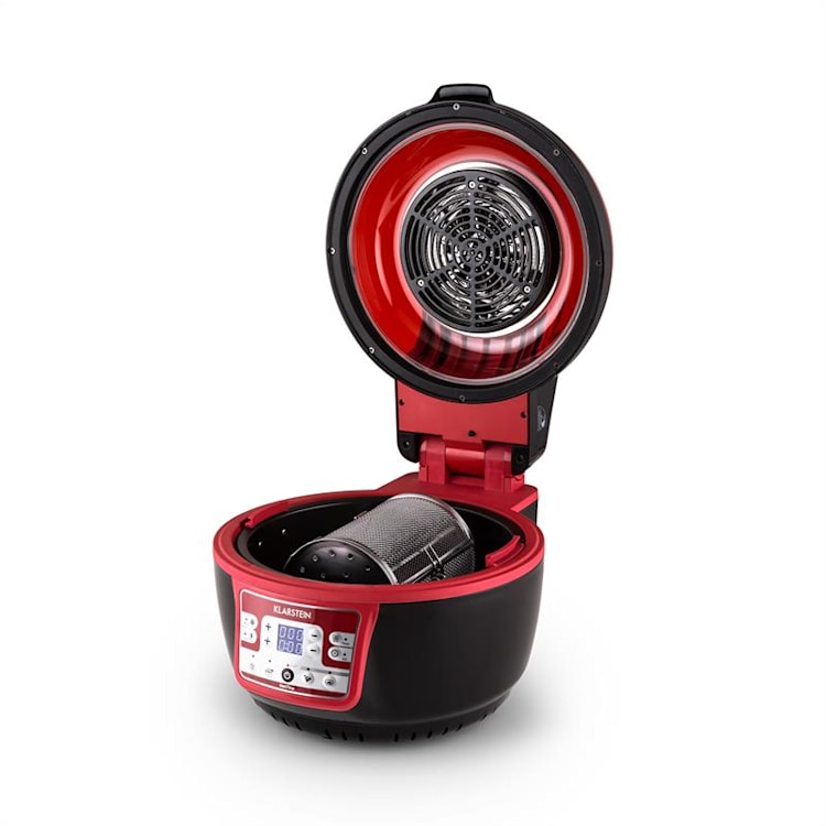 VitAir Turbo friteuse à air chaud 1400W grill cuisson 9L - rouge/noir Rouge