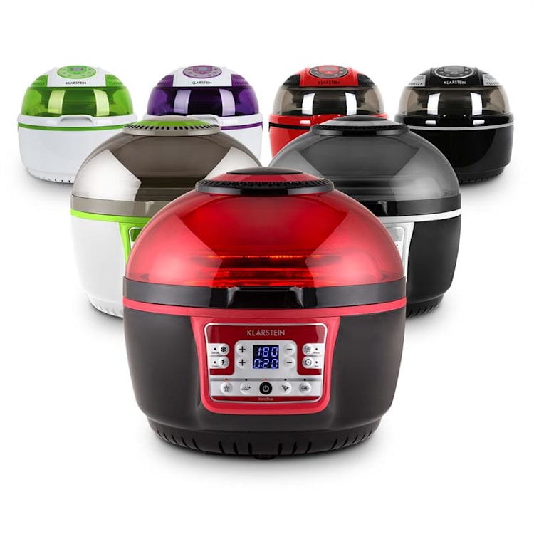 VitAir Turbo friteuse à air chaud 1400W grill cuisson 9L - rouge/noir Rouge