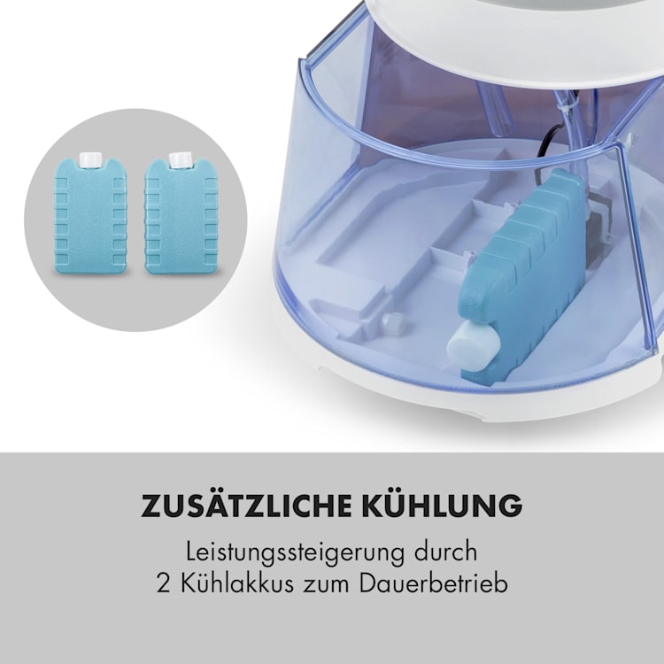 Skyscraper Ice 4-in-1 Luftkühler Ventilator 210 m³/h 30 W Oszillation mobil Fernbedienung Weiß