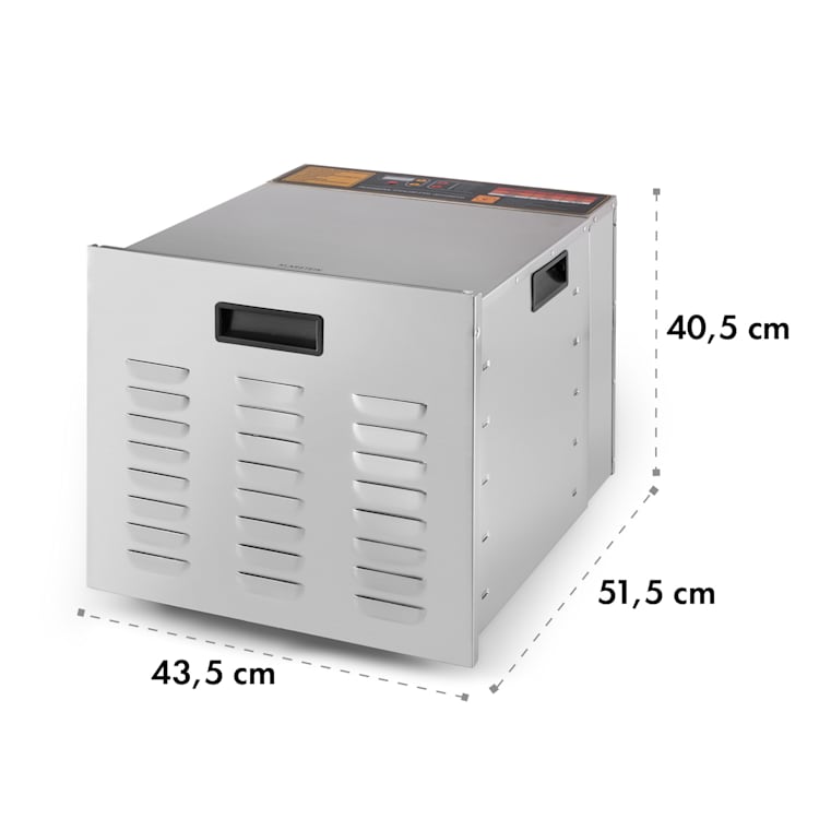 Desidratador Automático Jerky Steel 10 Fruit 10 prateleiras 1000 W Área: 1,5 m² Temporizador 10 rateleiras