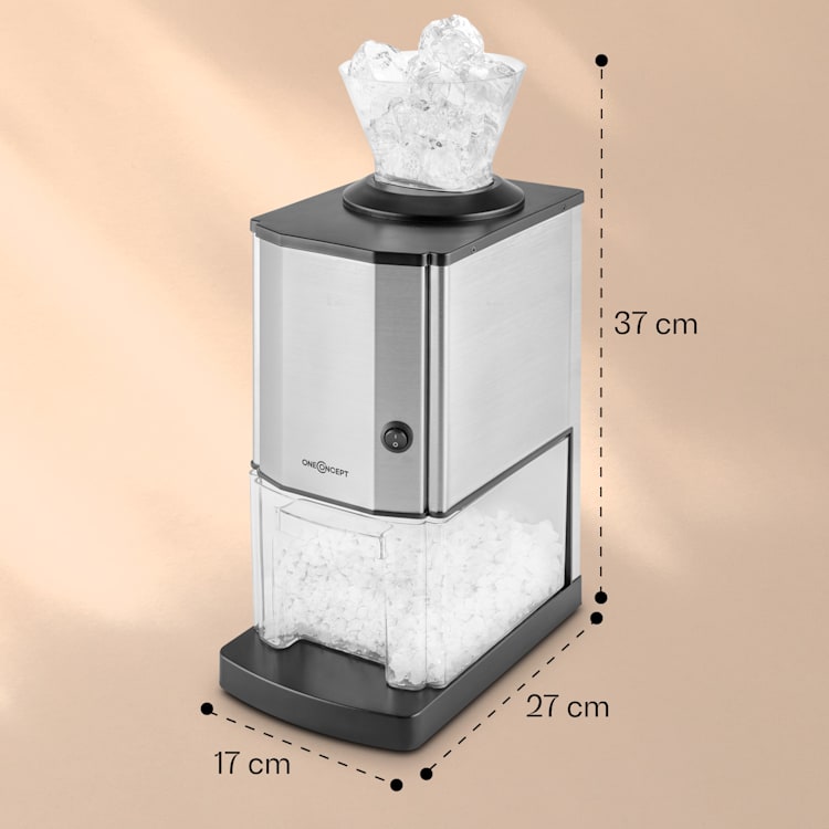 Tritaghiaccio OneConcept Icebreaker - 15kg/h, Contenitore 3.5L, Acciaio Inox, Compatto - Foto 9