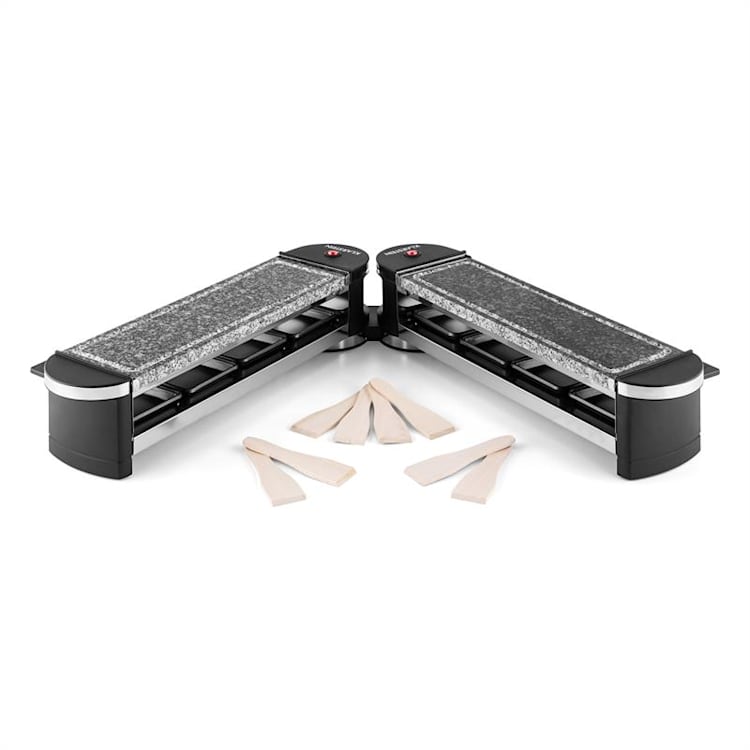 Tenderloin 100 Raclette-grill 1200W 8 personnes 2x plaques en pierre naturelle