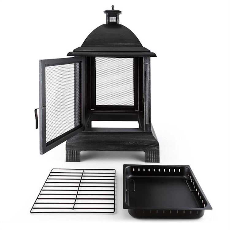 Loreo Chimenea para jardín Brasero Farol Acero pavonado