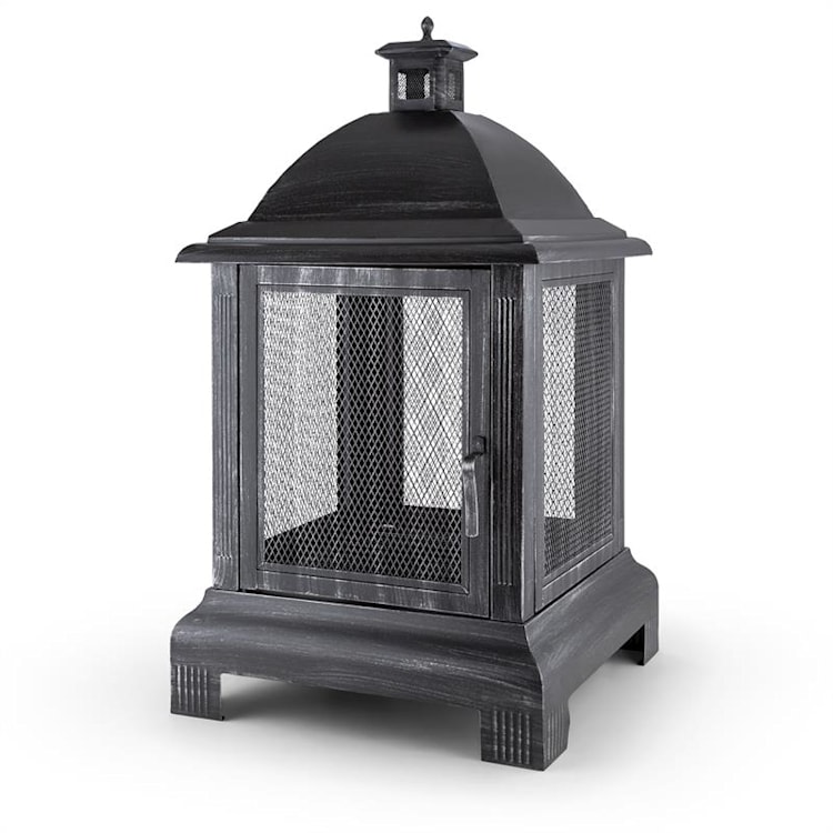 Loreo Chimenea para jardín Brasero Farol Acero pavonado
