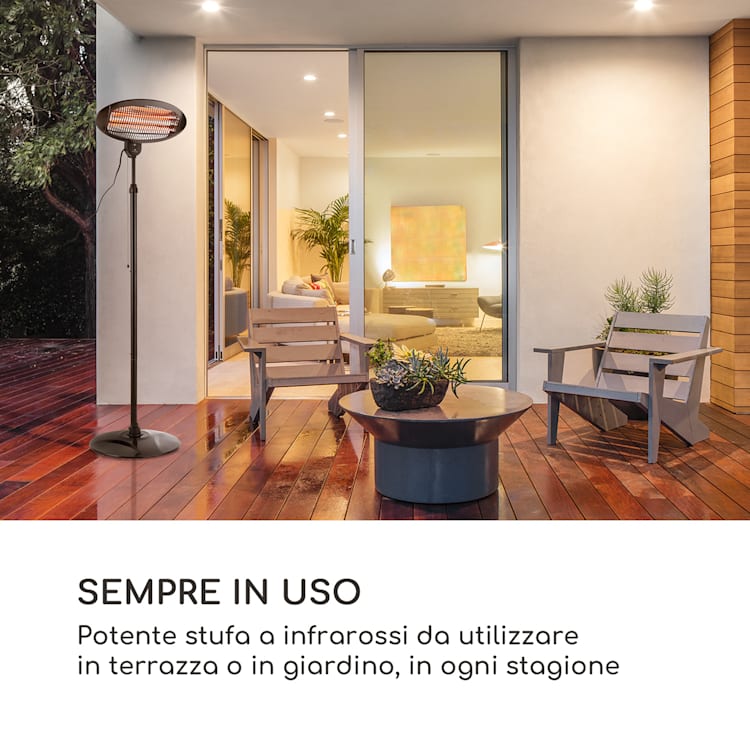 Hot Roddy Stufa a Fungo Infrarossi al Quarzo 2000W 2000 W