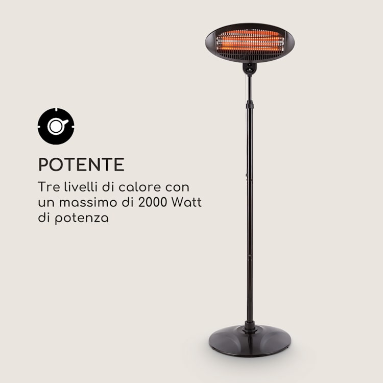 Hot Roddy Stufa a Fungo Infrarossi al Quarzo 2000W 2000 W