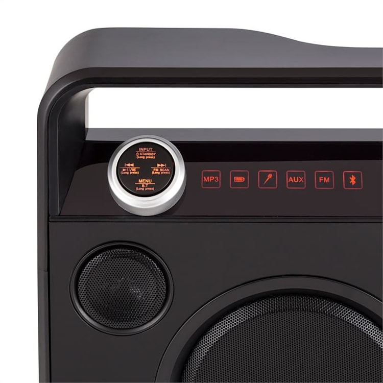 Bebop Ghettoblaster USB Bluetooth AUX MIC Batteria Nero