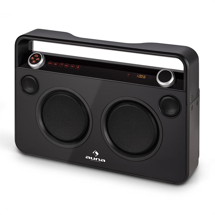 Bebop Ghettoblaster USB Bluetooth AUX MIC Batteria Nero