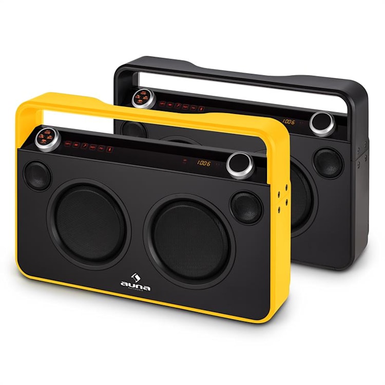 Bebop Equipo de sonido USB Bluetooth AUX MIC Batería Amarillo