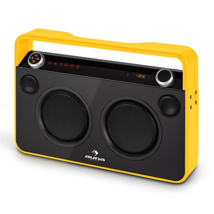 Bebop Equipo de sonido USB Bluetooth AUX MIC Batería Amarillo