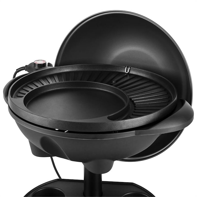 Grillpot Elektrogrill 1600W Standgrill Tischgrill 40cm Grill Gusseisen