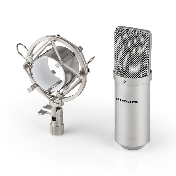 MIC-900-LED USB Condensatore Microfono Argento Rene LED Argento metallizzato | Argento