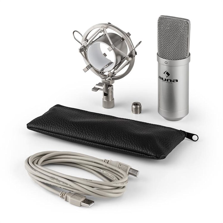 MIC-900-LED USB Condensatore Microfono Argento Rene LED Argento metallizzato | Argento