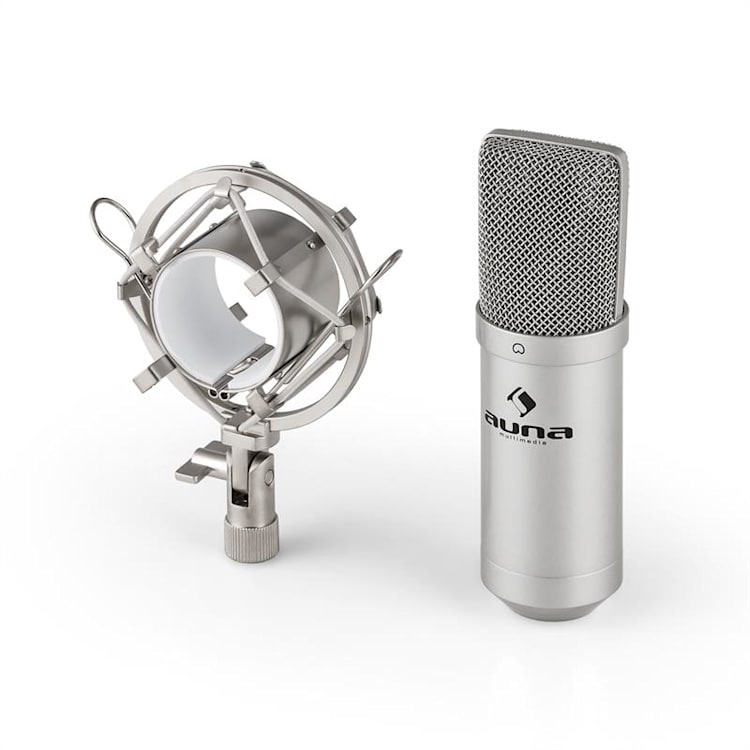 MIC-900-LED USB Condensatore Microfono Argento Rene LED Argento metallizzato | Argento