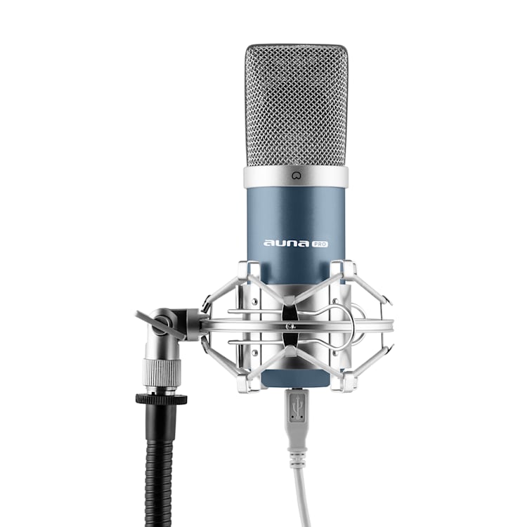 MIC-900 USB Condensatore Microfono Blu Rene Blu metallizzato | Argento