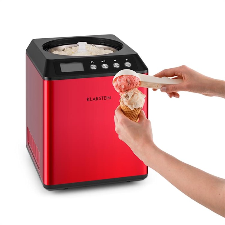Vanilla Sky Macchina per Gelato Compressore 2l 180W Acciaio Rosso rosso