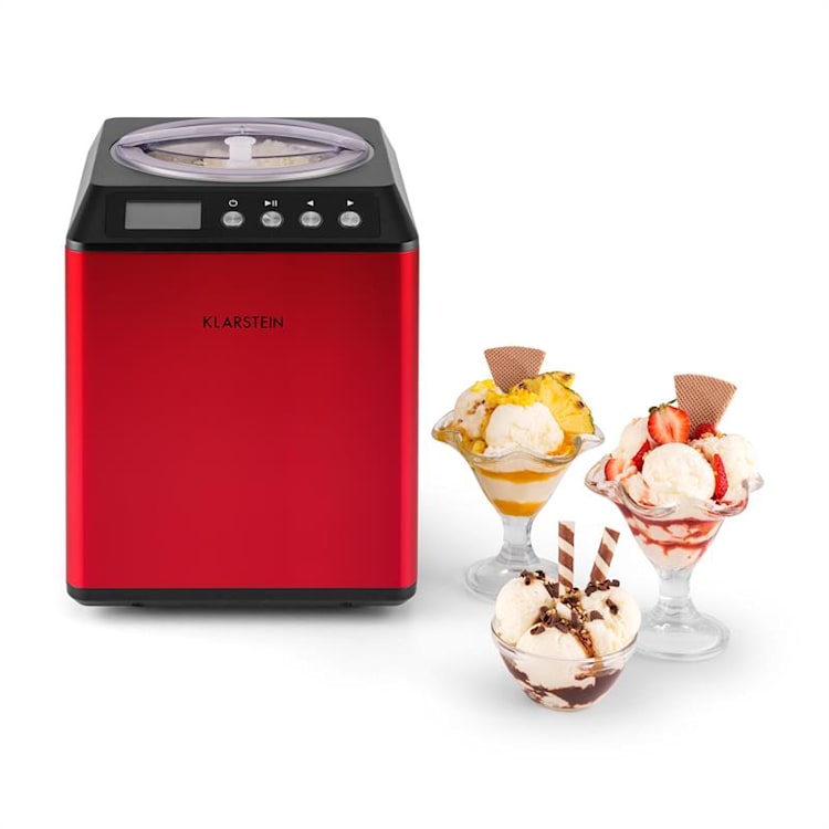 Vanilla Sky Macchina per Gelato Compressore 2l 180W Acciaio Rosso rosso