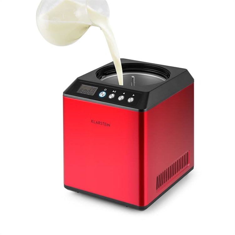 Vanilla Sky Macchina per Gelato Compressore 2l 180W Acciaio Rosso rosso