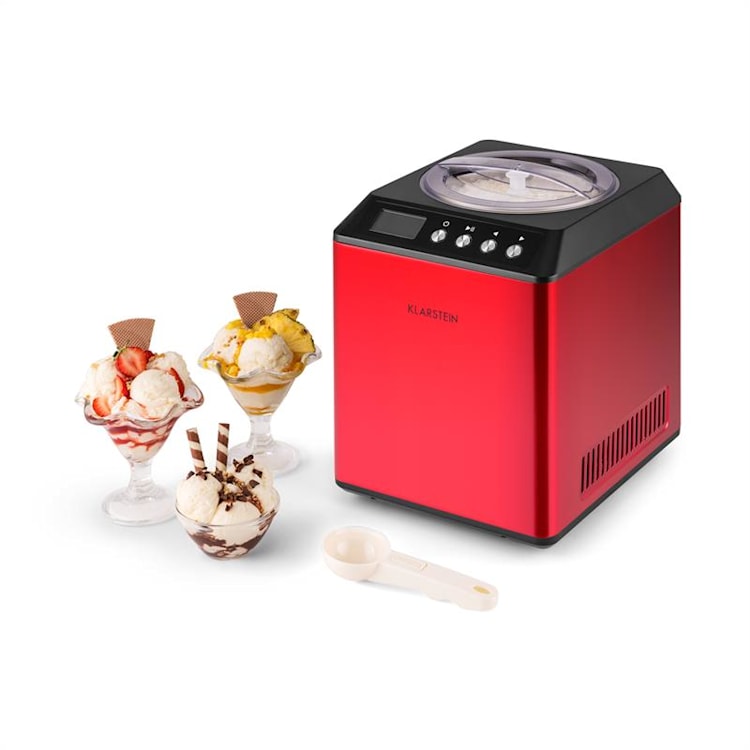 Vanilla Sky Macchina per Gelato Compressore 2l 180W Acciaio Rosso rosso