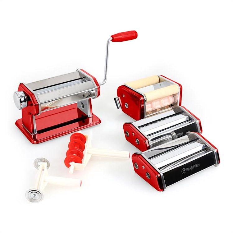 Siena Rossa Pasta Maker Machine à pâtes 3 accessoires acier rouge Rouge