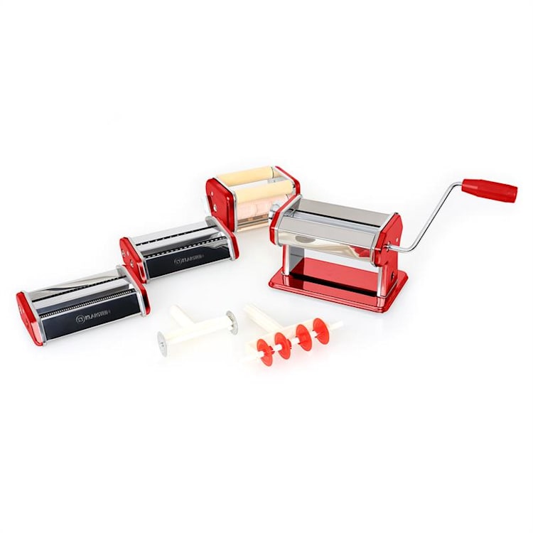 Siena Rossa Pasta Maker Machine à pâtes 3 accessoires acier rouge Rouge
