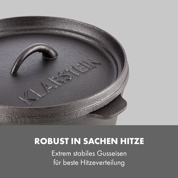 Hotrod Masterplan Dutch Oven Set 7-teilig BBQ Topfset Gusseisen