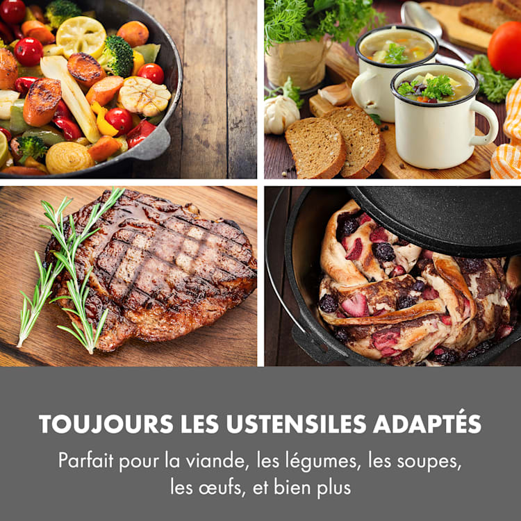 Hotrod Masterplan Set batterie de cuisine pour barbecue 7 pièces Fonte
