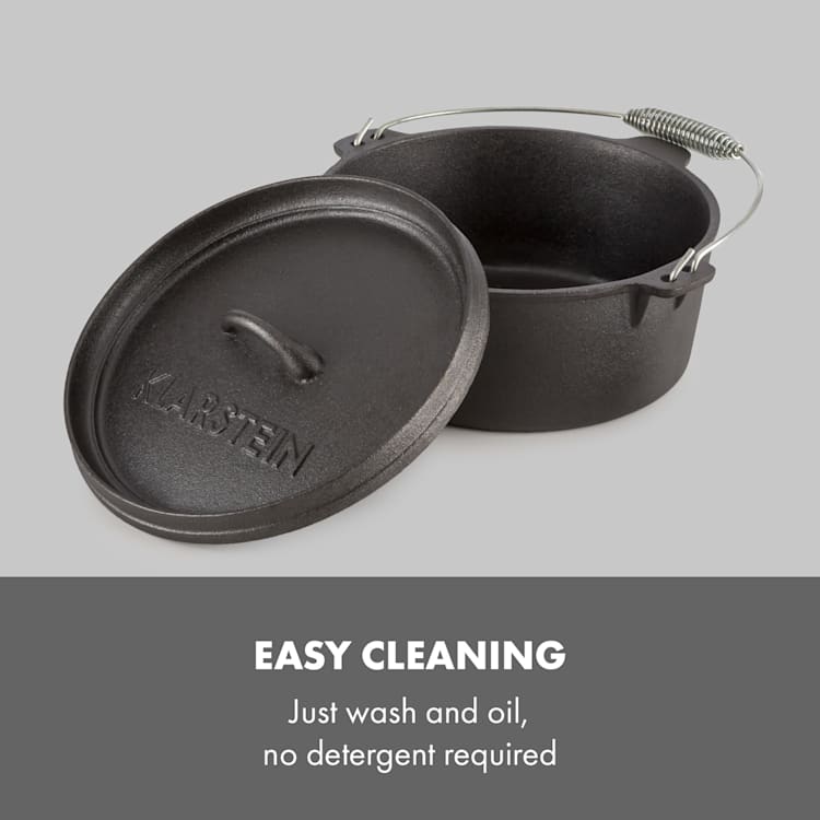 Hotrod 60 Dutch Oven BBQ-gryta 6 qt / 5,7 liter gjutjärn svart 5,7 l
