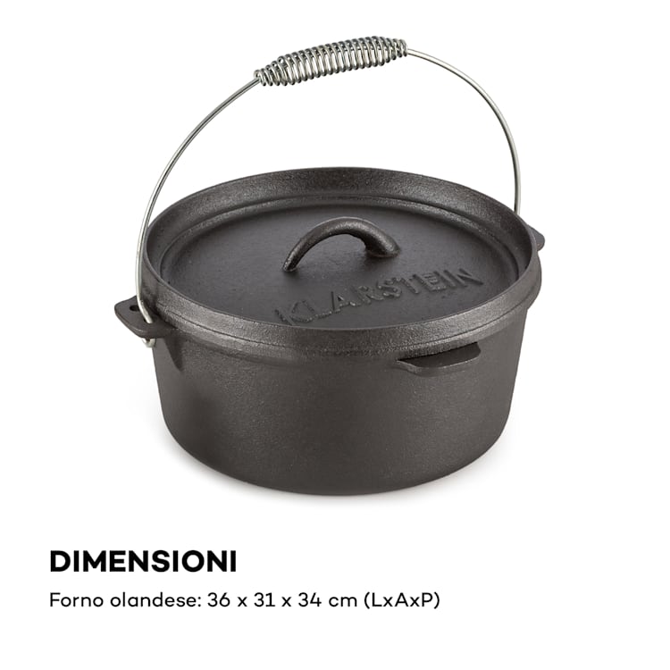 Hotrod 85 Dutch Oven Pentola BBQ 9 quarti / 8,5 litri Ghisa Nero
