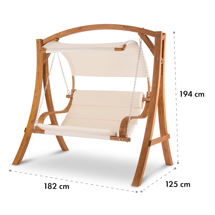 MAUI, LJULJAČKA, CRVENA SMREKA, 110 CM, 2 MJESTA, CERADA, POLIESTER Bež