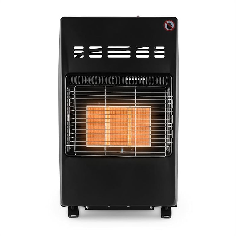 Kamtschatka Gasheizofen Gasheizer Keramikbrenner Infrarot 4,1kW schwarz