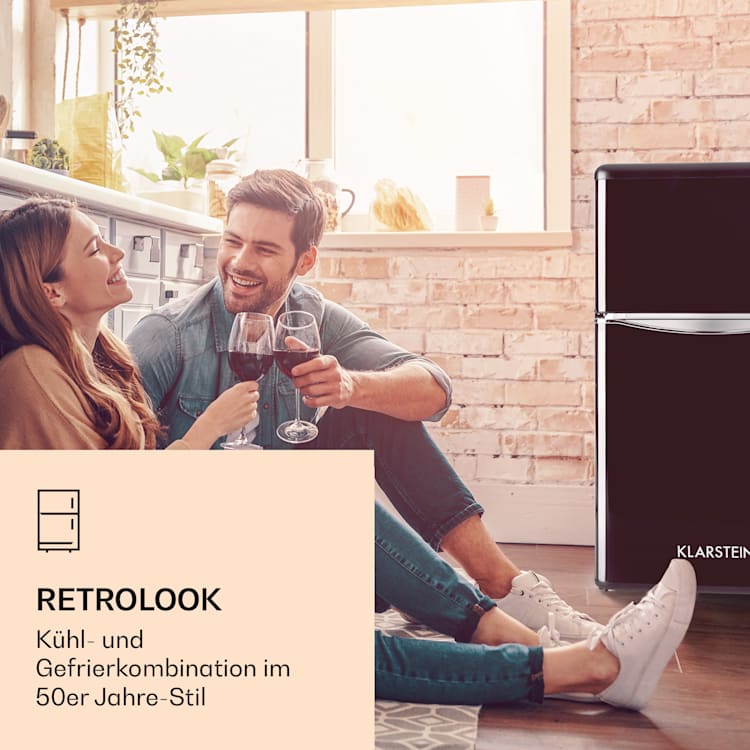Monroe Kühl- & Gefrierkombination 61/24 Liter 0 - 10 °C 70 Watt Schwarz
