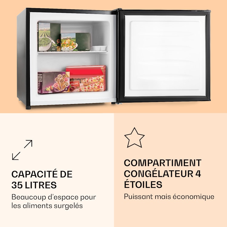 Garfield Congélateur Cube 4-étoiles 35 L 65 W 2 niveaux 35 L | Noir