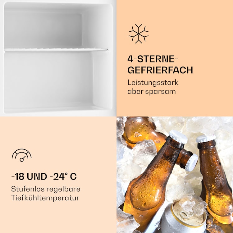 Garfield Gefrierschrank Gefrierwürfel 35 L 65 W 2 Etagen Edelstahl 35 Ltr | Silber
