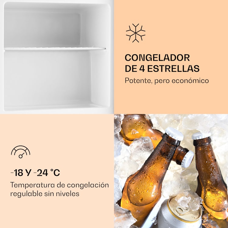 Congelador Garfield, congelador en forma de cubo, 4 estrellas, 35 L, 65 W, 2 niveles, acero inoxidable 35 L | Plata