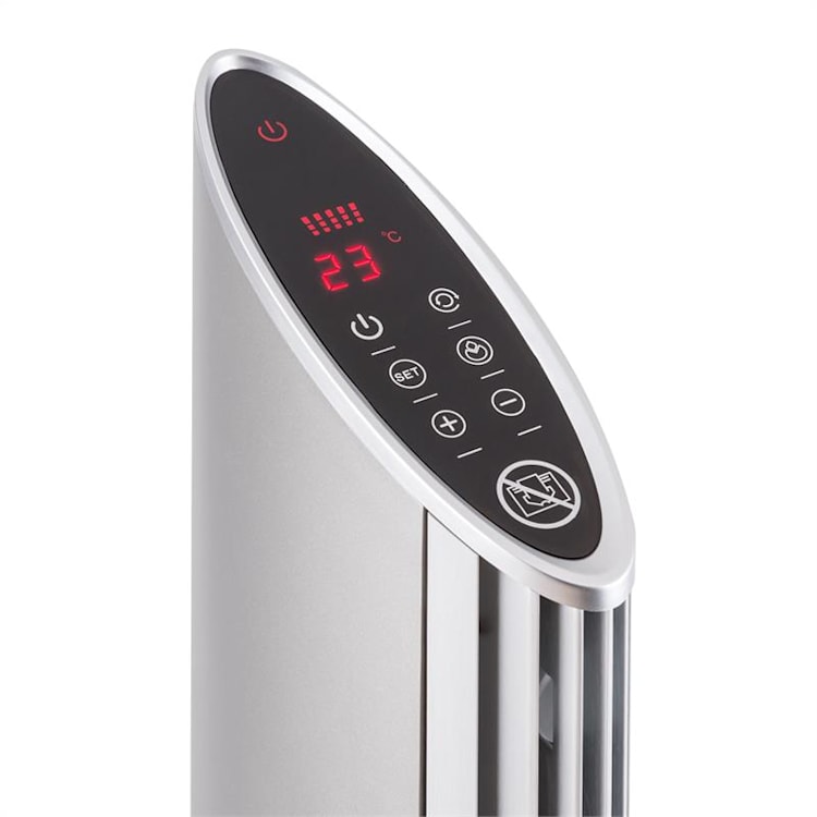 Klarstein Skyscraper Heat, 1600/2500 W, meleg levegős kerámia toronyventilátor, oszcilláció, időzítő